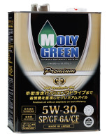 как выглядит масло моторное molygreen  premium sp/gf-6a/cf 5w30 4л  на фото