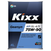 как выглядит масло трансмиссионное kixx gearsyn 75w90 gl4/5 4л  на фото