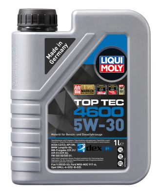 как выглядит liqui moly 5w-30 sn/cf top tec 4600 1л (нс-синт.мотор.масло) на фото